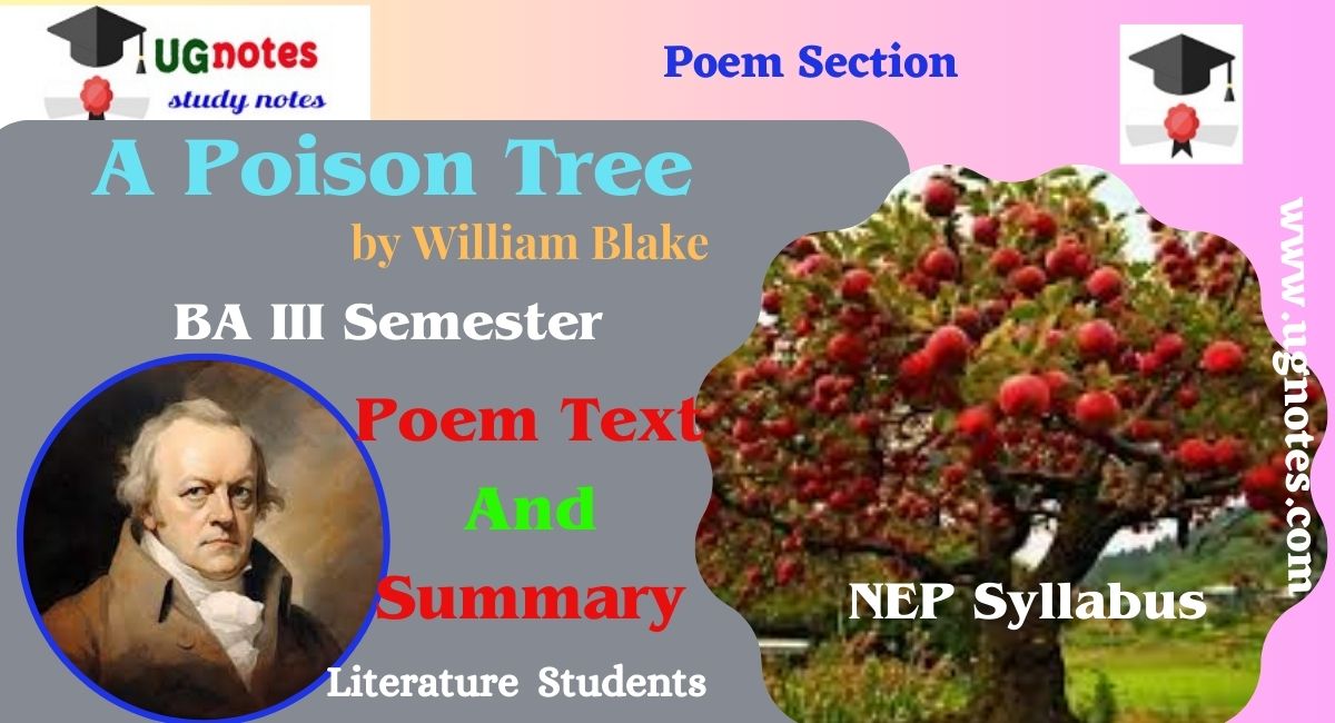 A Poison Tree Poem And Summary, william blake's poison tree, poison tree question and answers
