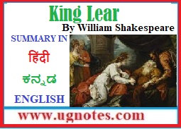 King Lear Summary in Kannada Hindi English And Character Map