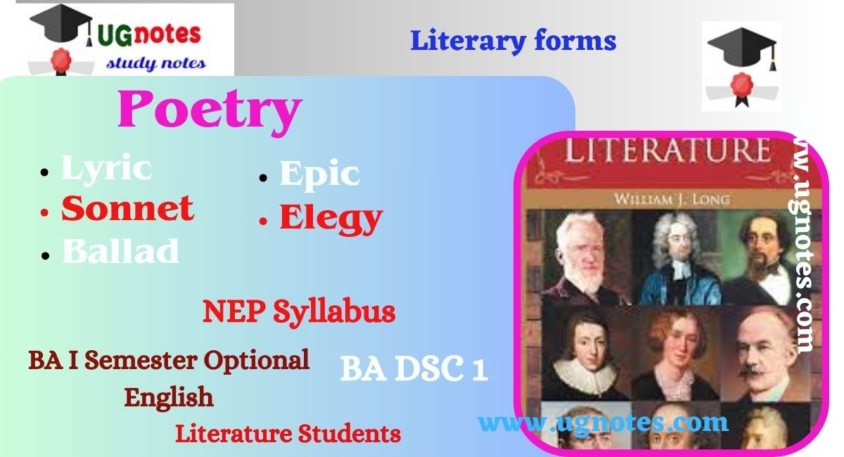 Elegy, epic, ballad, sonnet,lyric, poetry, romantic period,